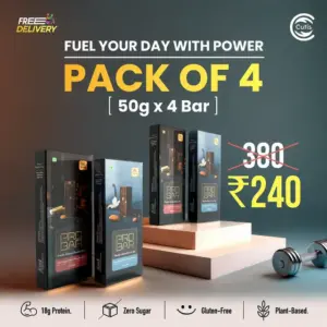 Cutis PRO BAR Pack of 4 Each 50g | 18g. Plant-Based Protein | Sugar-Free & Gluten-Free | New Enhanced Taste | Vanilla Almond Banana & Vanilla Almond Cocoa Bars