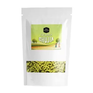 PRO SNACKS Spinach Bhujiya – Pack of 2, 50g Each, No Palm Oil, No Preservatives, Healthy & Guilt-Free Snack